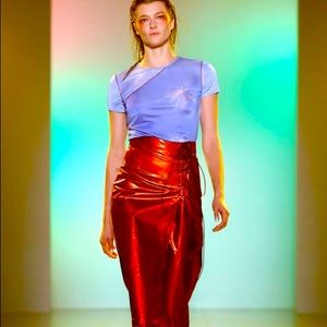 Priscavera Lace up Wrap Skirt 2019 Runway